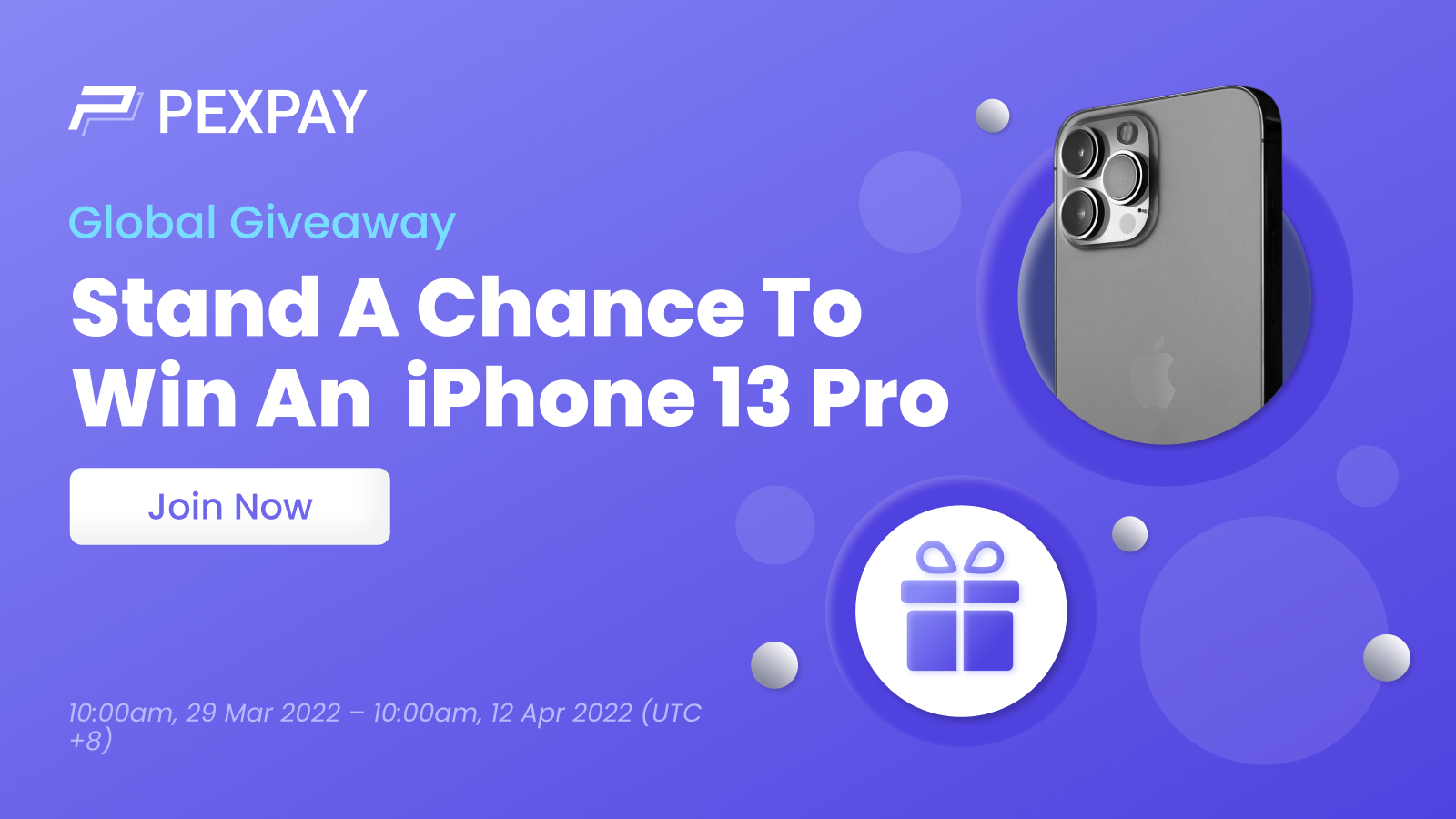 Pexpay 全球赠品：有机会赢取 iPhone 13 Pro